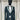 Single Button Three Piece Tuxedo Suit with Contrasting Black Velvet Lapel and Pants.